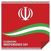 vecteur de conception de la fête de l'indépendance de l'iran