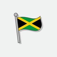 illustration du modèle de drapeau de la jamaïque vecteur