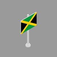 illustration du modèle de drapeau de la jamaïque vecteur
