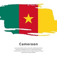 illustration du modèle de drapeau du cameroun vecteur