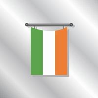 illustration du modèle de drapeau irlandais vecteur