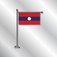 illustration du modèle de drapeau du laos vecteur