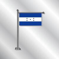 illustration du modèle de drapeau du honduras vecteur