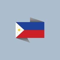 illustration du modèle de drapeau des philippines vecteur