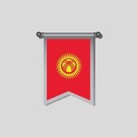 illustration du modèle de drapeau du kirghizistan vecteur