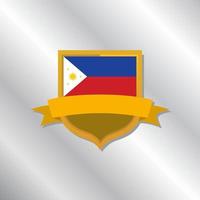 illustration du modèle de drapeau des philippines vecteur