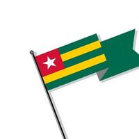 illustration du modèle de drapeau togo vecteur