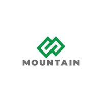 lettre m montagne infini design géométrique symbole logo vecteur