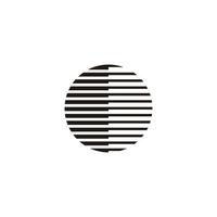 vecteur de logo géométrique plat silhouette balle cercle