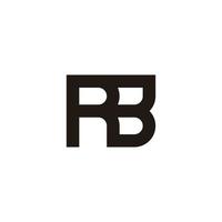 lettre rb liée ligne géométrique vecteur logo