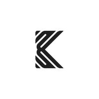 lettre k rayures vecteur logo géométrique linéaire abstrait