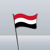 illustration du modèle de drapeau du yémen vecteur
