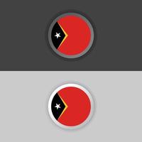 illustration du modèle de drapeau du timor leste vecteur