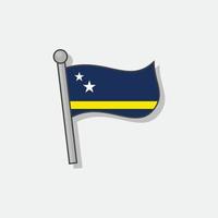 illustration du modèle de drapeau de curaçao vecteur