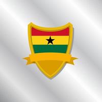 illustration du modèle de drapeau du ghana vecteur