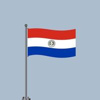illustration du modèle de drapeau du paraguay vecteur