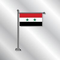 illustration du modèle de drapeau de la syrie vecteur