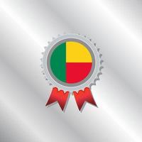 illustration du modèle de drapeau du bénin vecteur