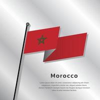 illustration du modèle de drapeau marocain vecteur