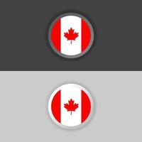 illustration du modèle de drapeau du canada vecteur