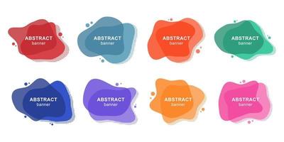 bannières modernes abstraites. bannières à bulles colorées pour les ventes en ligne et l'impression. modèle prêt de bannières abstraites. vecteur