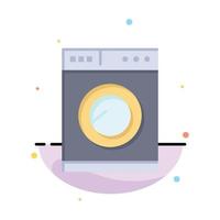modèle d'icône de couleur plate abstraite de lavage de machine de cuisine vecteur