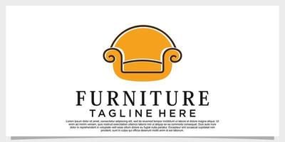 vecteur de conception de logo de meubles avec concept créatif pour vos affaires
