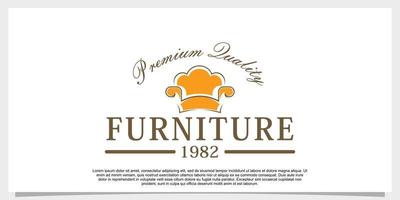 vecteur de conception de logo de meubles avec concept créatif pour vos affaires