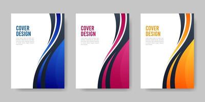 une collection de modèles de brochures de couverture de livre avec des designs élégants et colorés. illustration vectorielle. vecteur