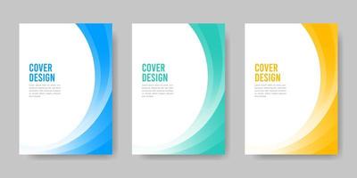 une collection de modèles de brochures de couverture de livre avec des designs élégants et colorés. illustration vectorielle. vecteur