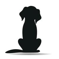 illustration de silhouette de chien vecteur