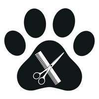 logo de toilettage d'animaux vecteur