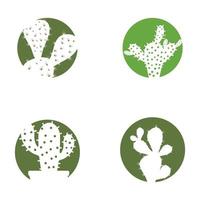 cactus en illustration vectorielle de logo de pot de fleurs vecteur