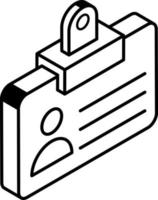 icône de contour de carte de crédit dans un style isométrique vecteur