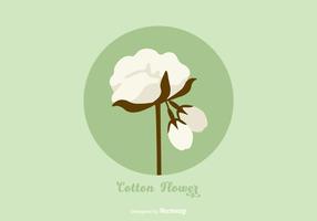 Fleur de coton à vecteur libre
