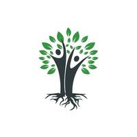 création de logo arbre généalogique et racines. création de logo icône symbole arbre généalogique vecteur