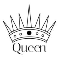 conception d'icône de vecteur de couronne isolée sur fond blanc. symbole roi ou reine pour la conception de votre site web