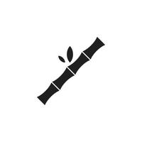 eps10 vecteur noir bambou avec feuilles icône art solide abstrait isolé sur fond blanc. symbole de bambou dans un style moderne et plat simple pour la conception de votre site Web, votre logo et votre application mobile