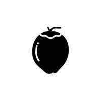 vecteur de conception d'icône de fruits de noix de coco