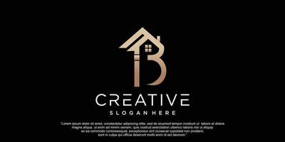 lettre b logo avec vecteur premium de concept abstrait créatif