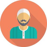 illustration vectorielle homme musulman sur fond. symboles de qualité premium. icônes vectorielles pour le concept et la conception graphique. vecteur