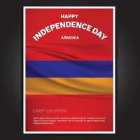 vecteur de carte de conception joyeux jour de l'indépendance avec des drapeaux