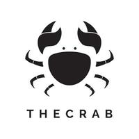 conception de modèle de logo abstrait de crabe ou de fruits de mer pour les entreprises, les restaurants et les magasins. vecteur