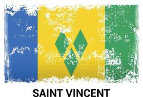 vecteur de conception de drapeaux de saint vincent