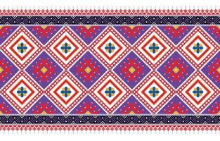 motif ethnique géométrique coloré. oriental, occidental, aztèque, tribal traditionnel. modèle sans couture. tissu, carrelage, arrière-plan, tapis, papier peint, vêtements, sarong, emballage, batik, tissu, motif vectoriel. vecteur