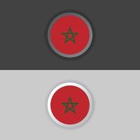 illustration du modèle de drapeau marocain vecteur