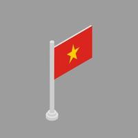 illustration du modèle de drapeau vietnamien vecteur