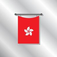 illustration du modèle de drapeau de hong kong vecteur