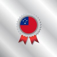 illustration du modèle de drapeau samoa vecteur