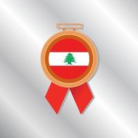 illustration du modèle de drapeau du liban vecteur